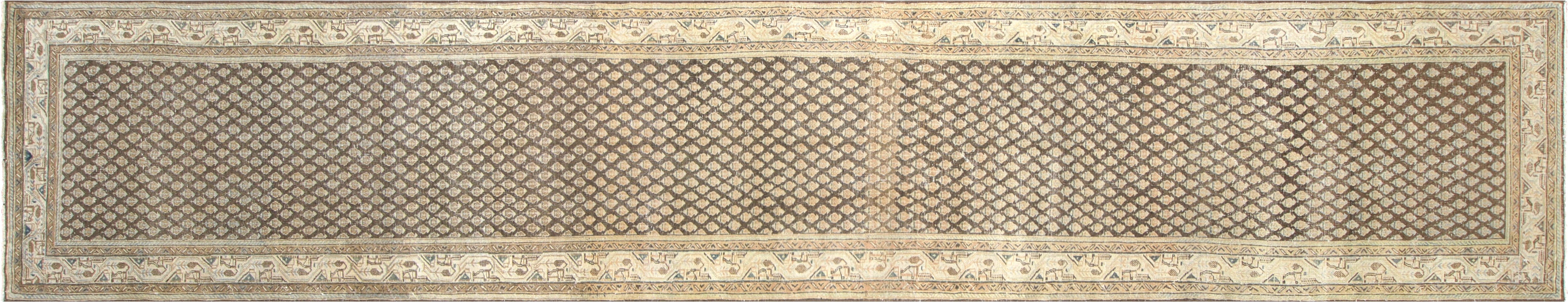 Semi Antique Persian Melayer Runner - 2'8" x 17'10" - 220170