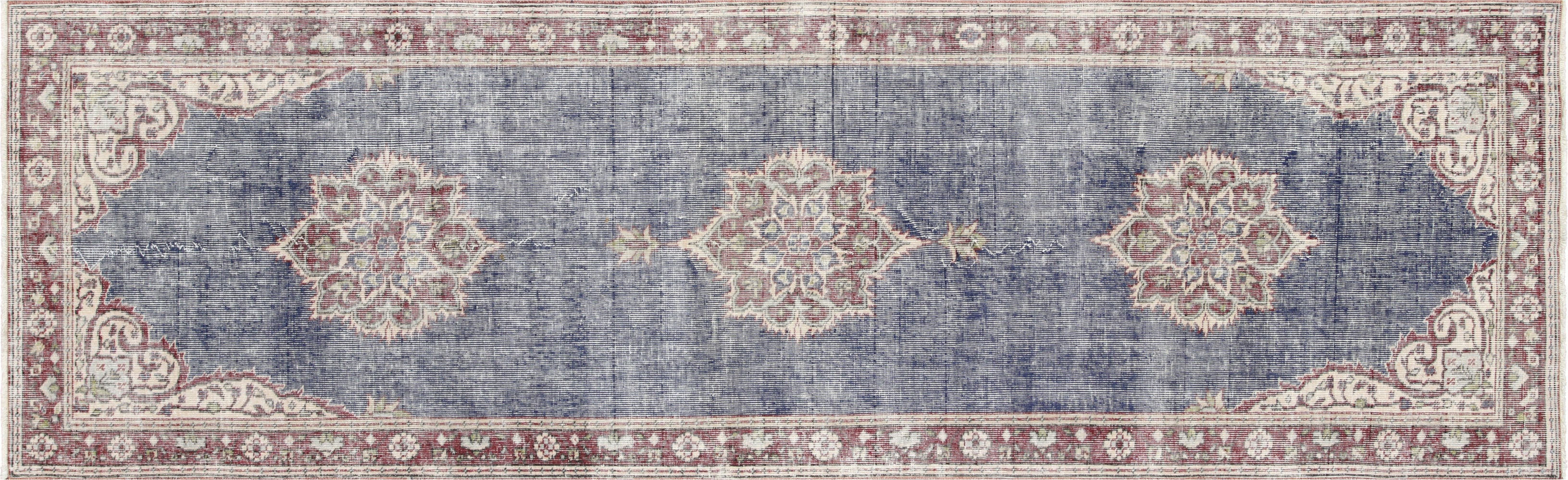Vintage Turkish Oushak Runner - 3'3" x 10'7" - 220172