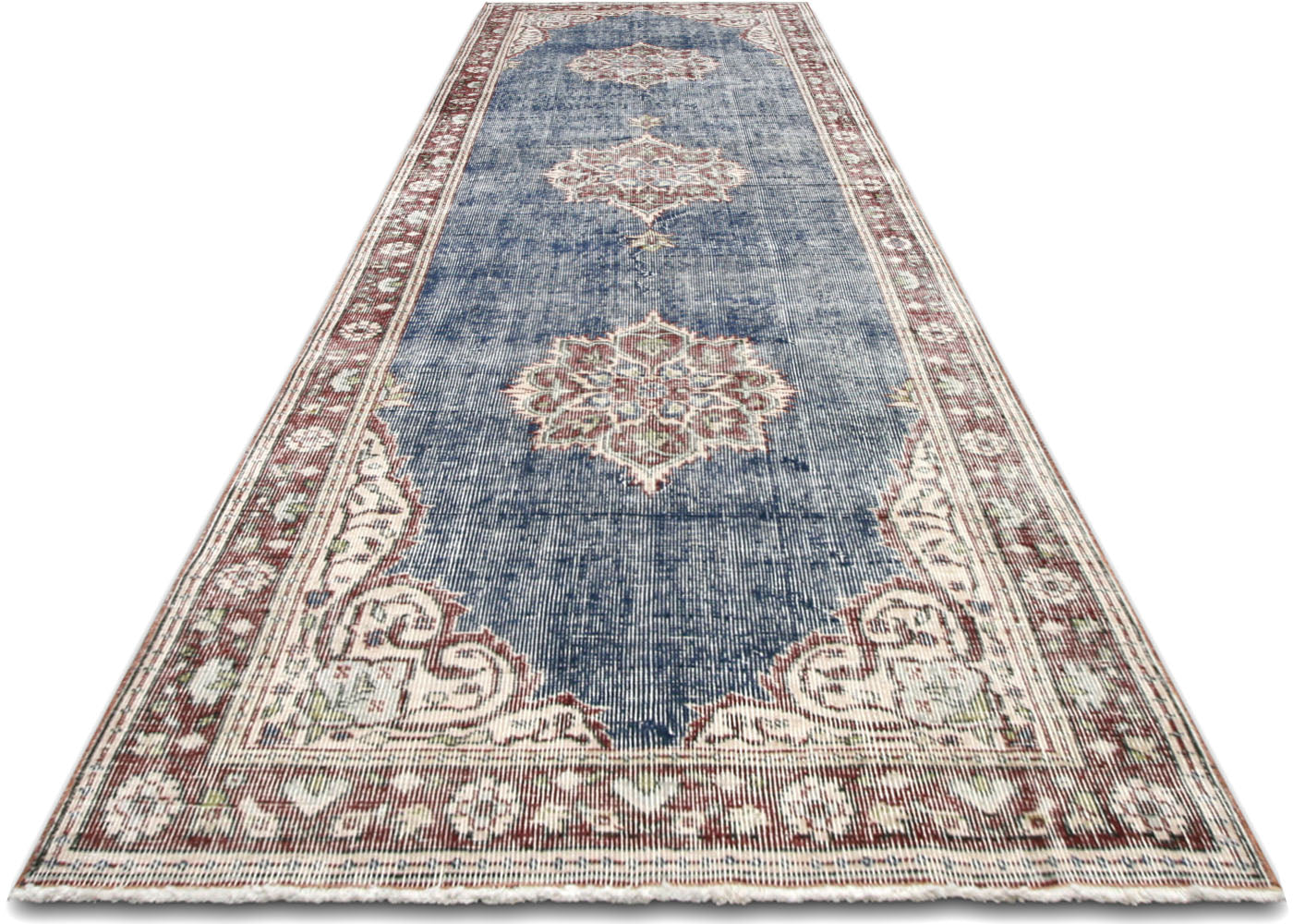 Vintage Turkish Oushak Runner - 3'3" x 10'7" - 220172