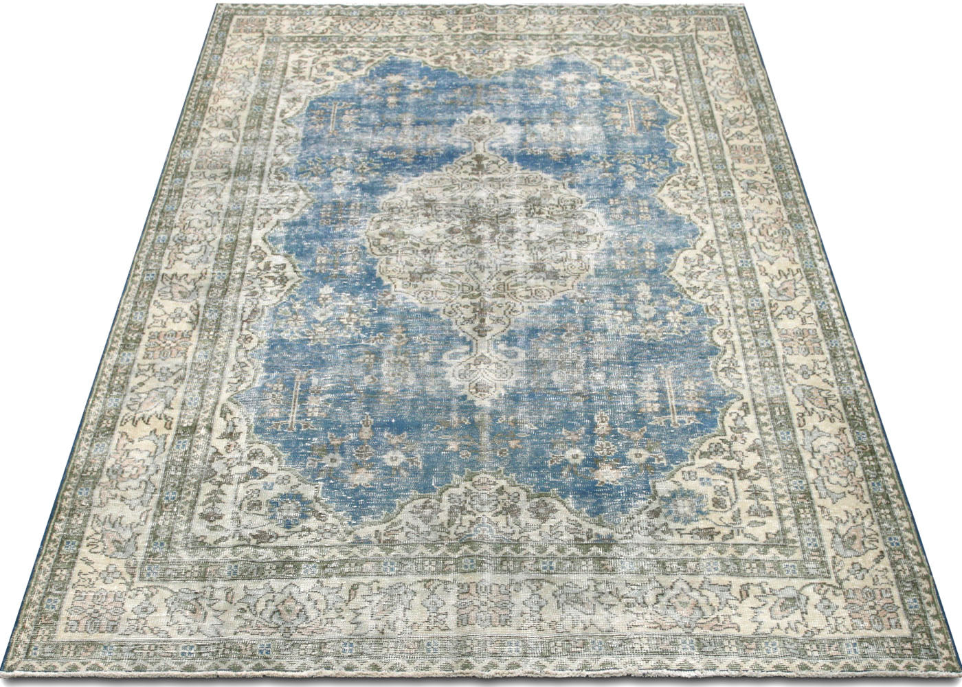 Vintage Turkish Oushak Rug - 7'4" x 10'1" - 220193