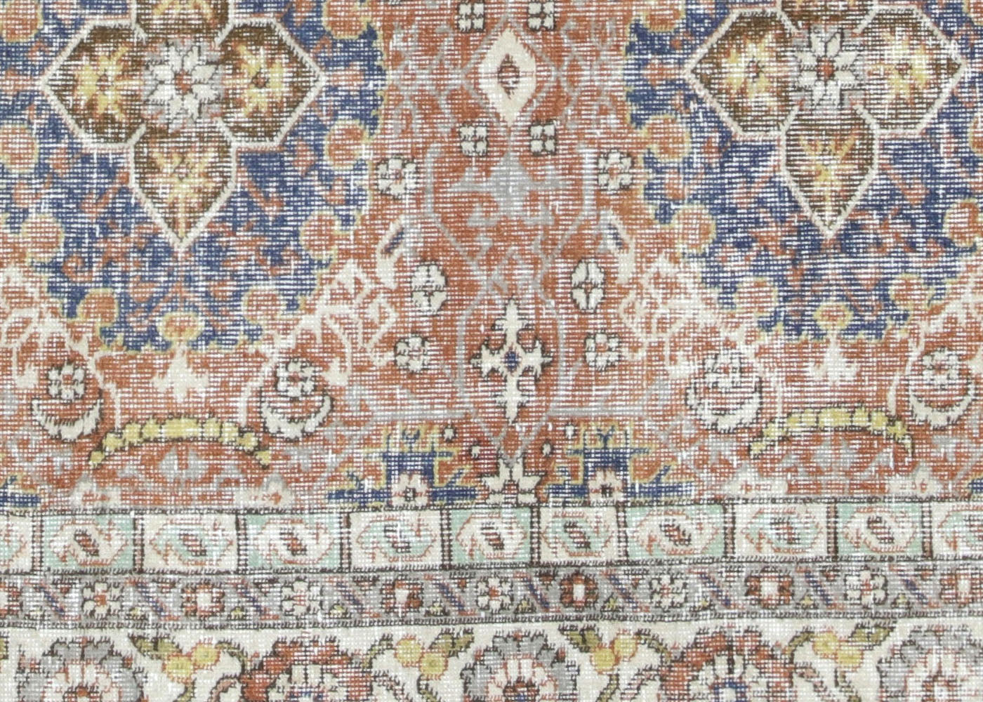 Vintage Turkish Oushak Rug - 6'3" x 10'5" - 220195