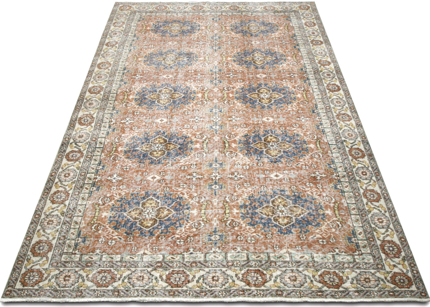 Vintage Turkish Oushak Rug - 6'3" x 10'5" - 220195