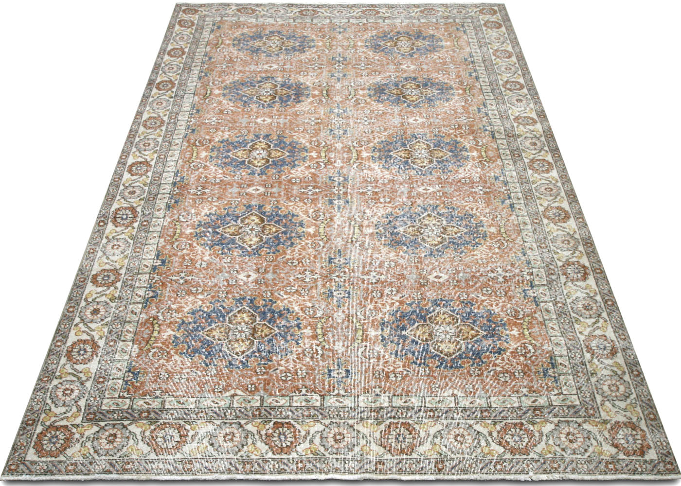 Vintage Turkish Oushak Rug - 6'3" x 10'5" - 220195