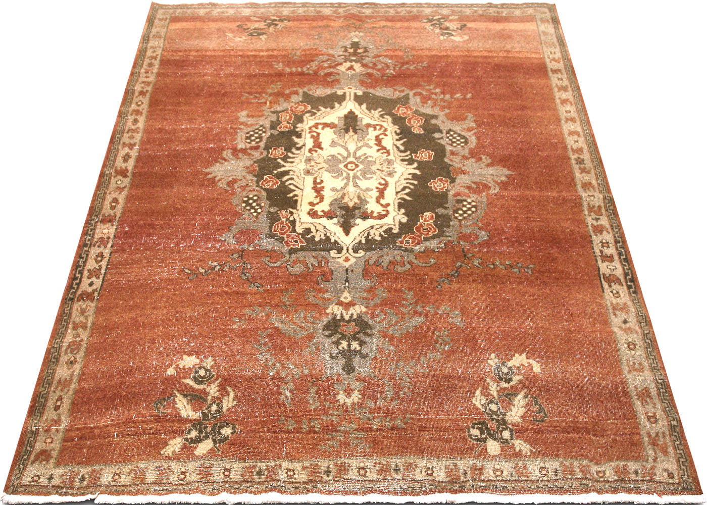 Vintage Turkish Oushak Rug - 6'9" x 9'2"