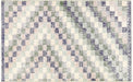Vintage Turkish Mid-Century-Modern Rug - 1'11" x 3'