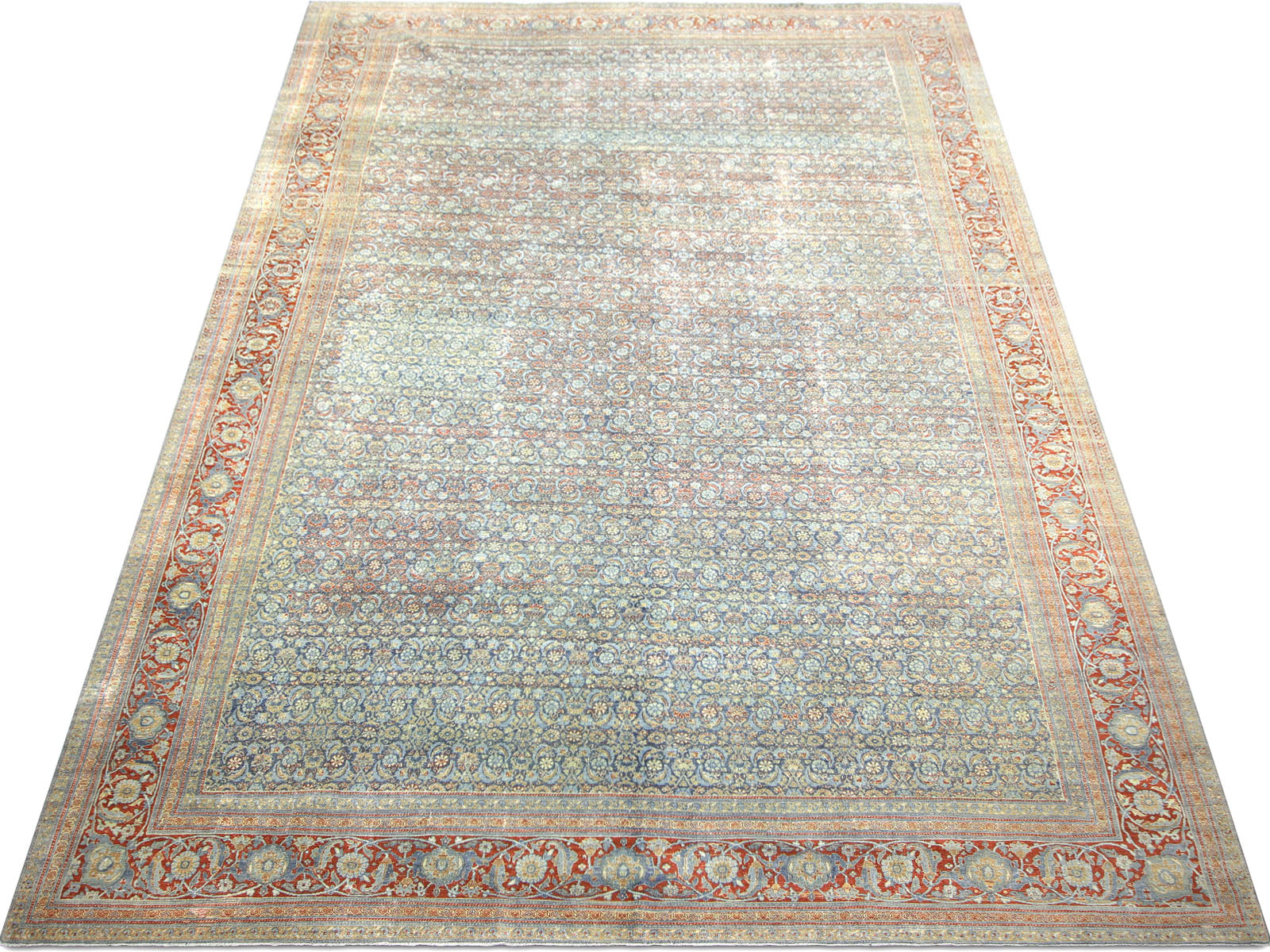 Semi Antique Persian Tabriz Rug - 11'1" x 18'3"