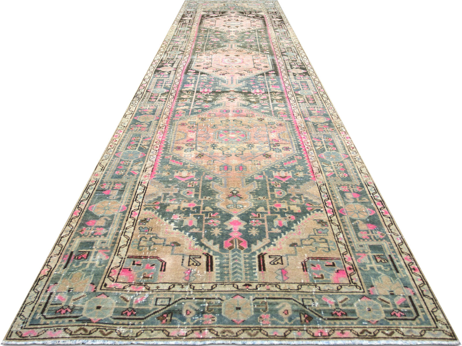 Vintage Persian Melayer Runner - 3'7" x 14'2"