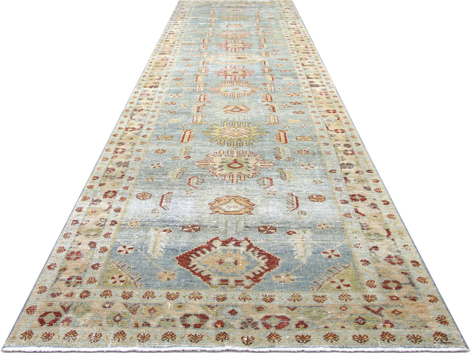 Semi Antique Persian Melayer Runner - 3'9" x 16'7"