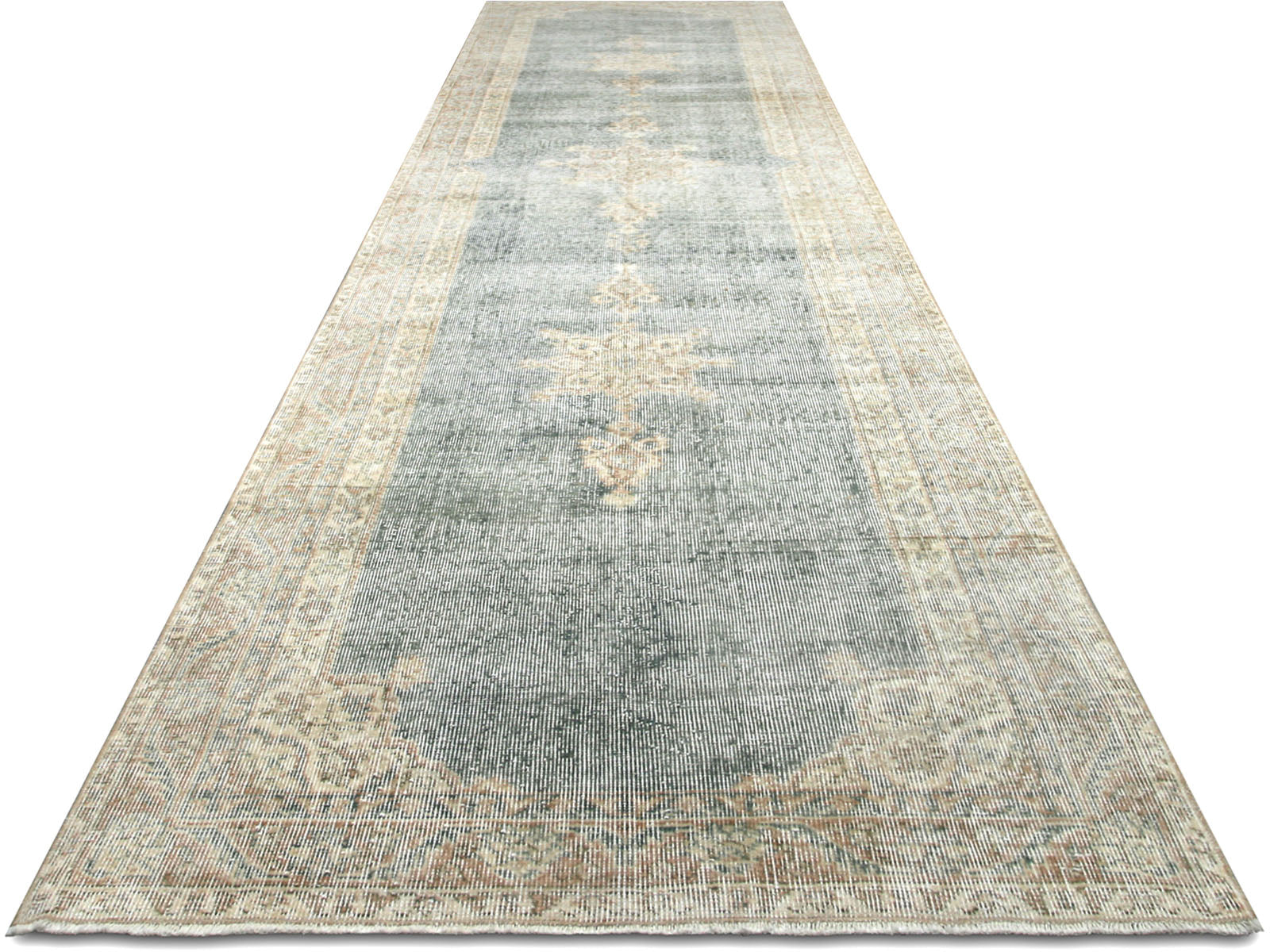 Vintage Turkish Oushak Runner - 3'3" x 12'11"