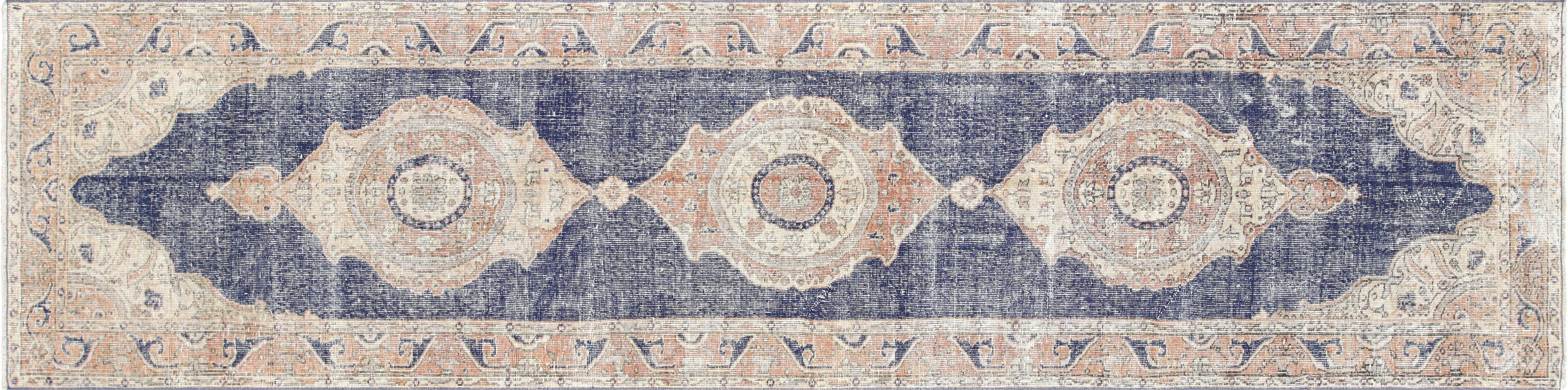 Vintage Turkish Oushak Runner - 3' x 12'2" - 230027