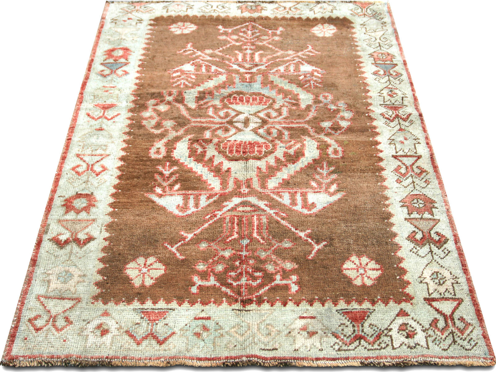 Vintage Turkish Oushak Rug - 3'6" x 4'7"