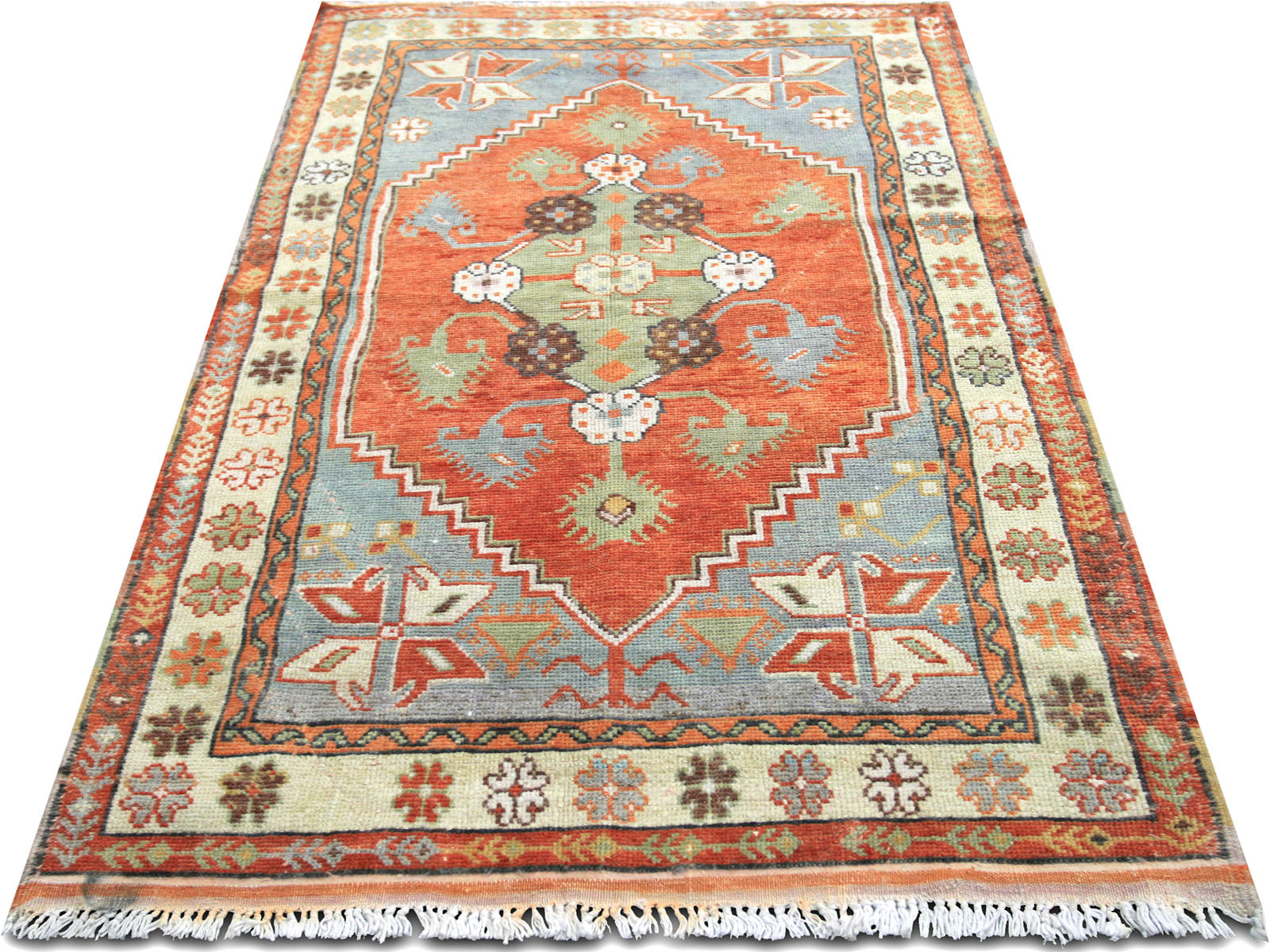 Vintage Turkish Oushak Rug - 3'1" x 5'3"