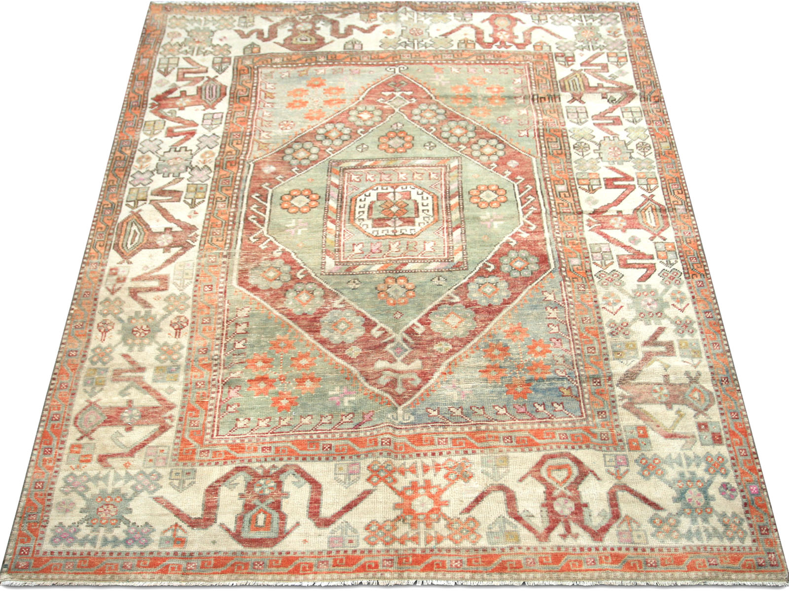 Vintage Turkish Oushak Rug - 5'9" x 8'9"