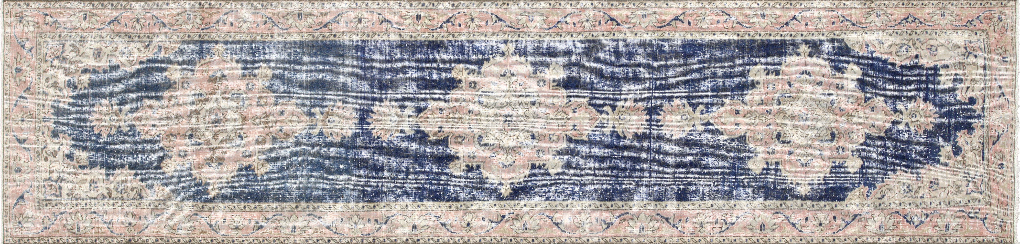 Vintage Turkish Oushak Runner - 3' x 12'8" - 230060