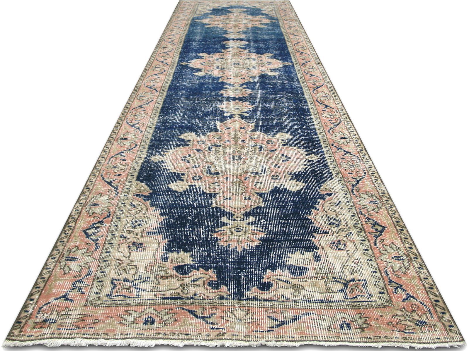 Vintage Turkish Oushak Runner - 3' x 12'8"