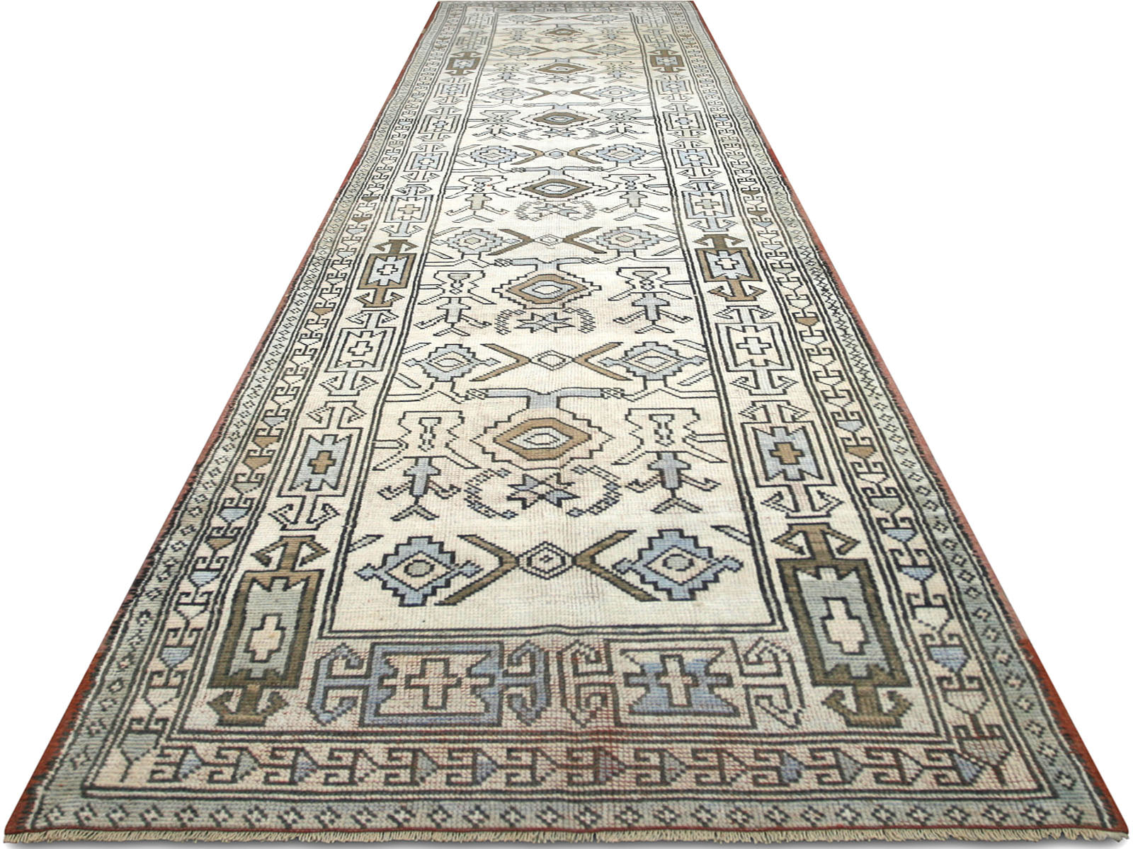 Vintage Turkish Oushak Runner - 3'3" x 15'