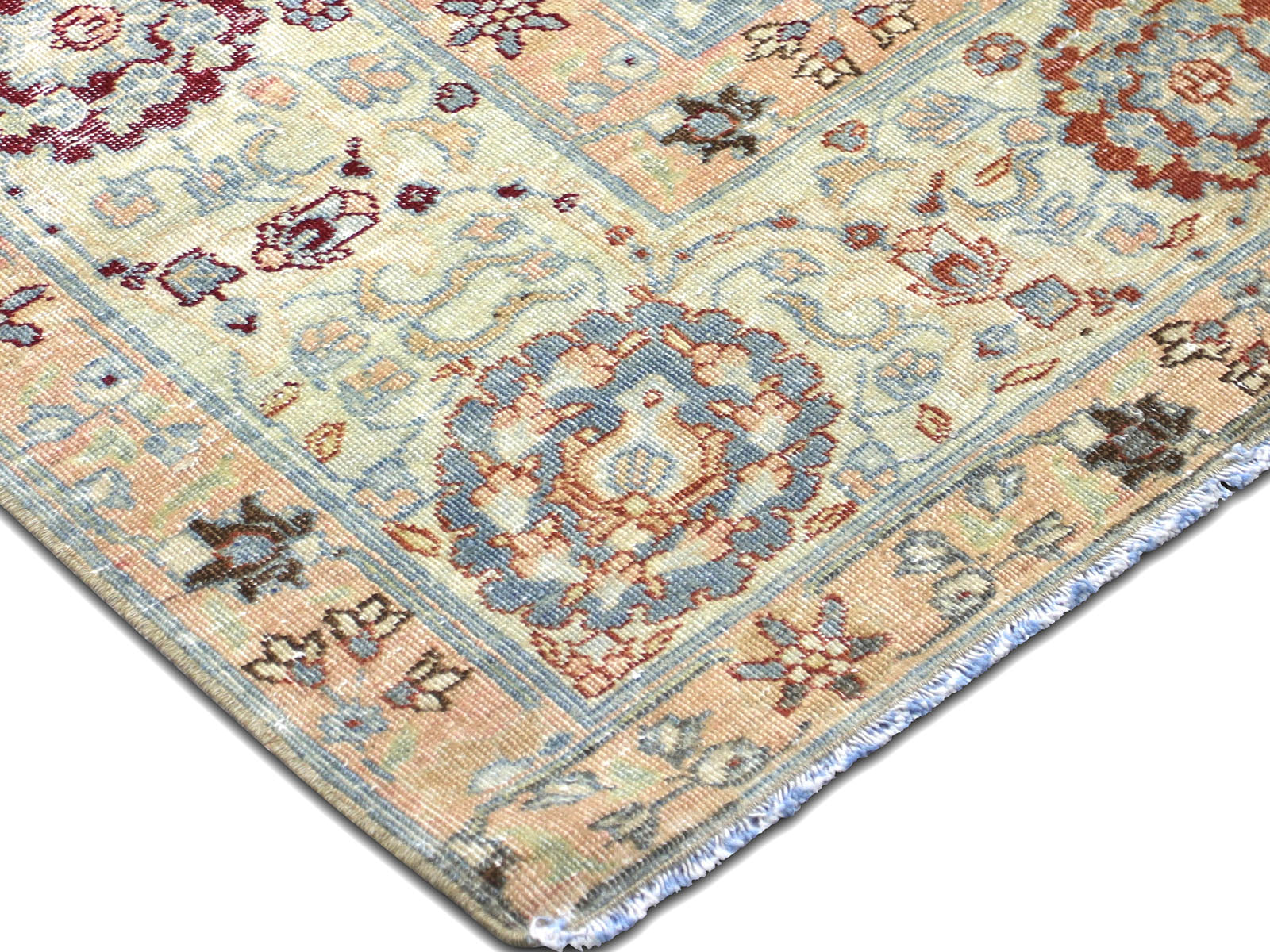 Semi Antique Persian Tabriz Rug - 7'6" x 13'11"