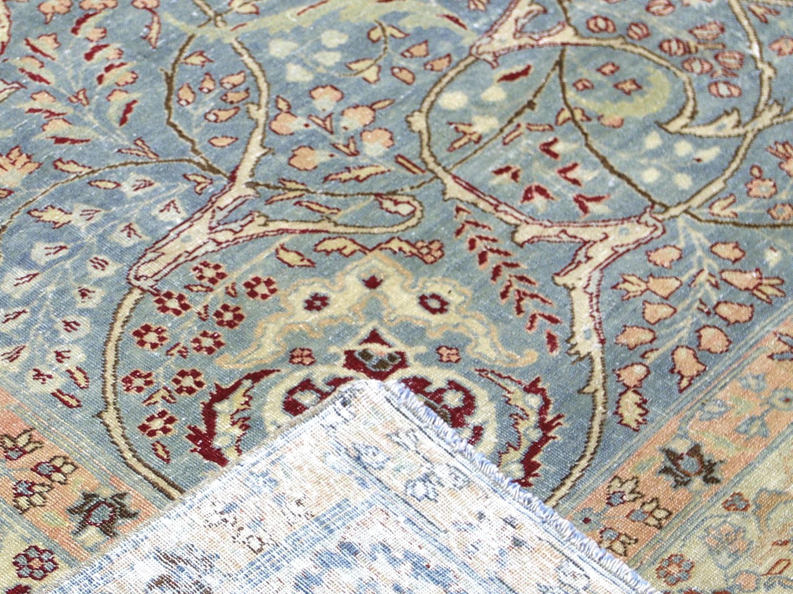 Semi Antique Persian Tabriz Rug - 7'6" x 13'11"