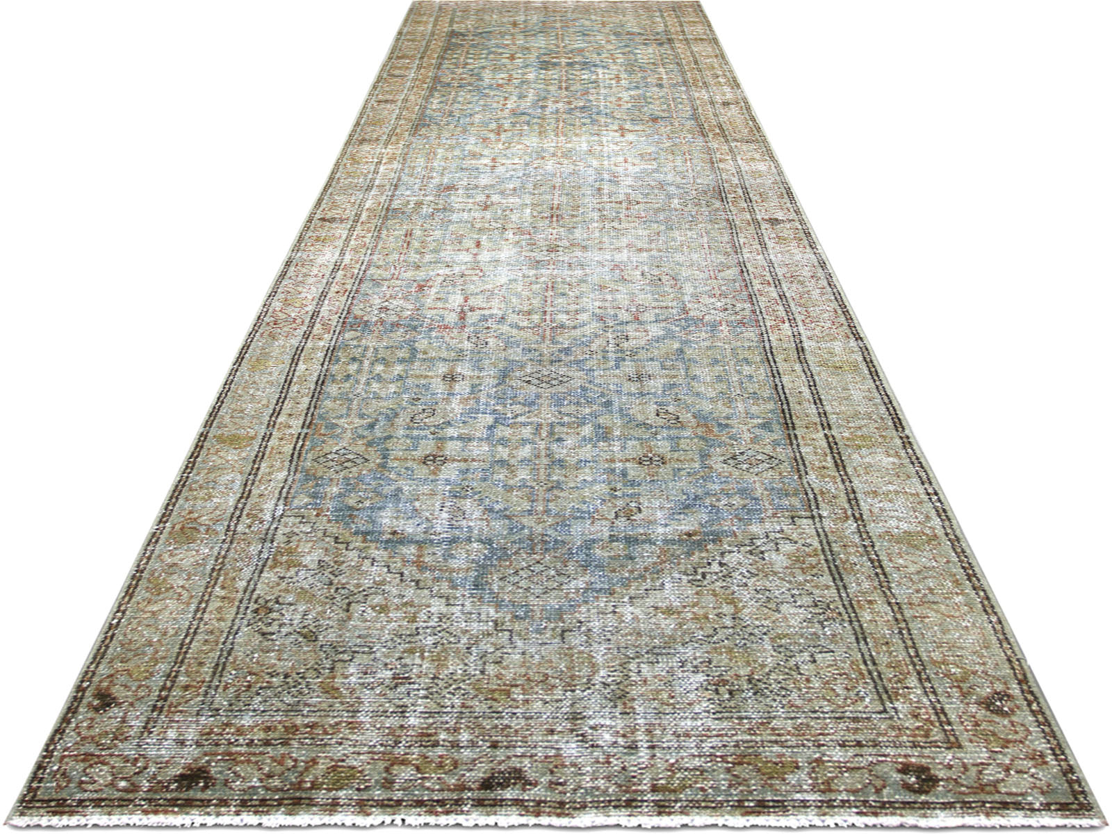 Semi Antique Persian Melayer Runner - 3' x 12'10"