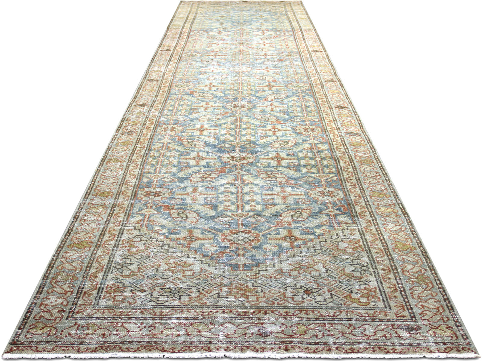 Semi Antique Persian Melayer Runner - 3' x 12'10"