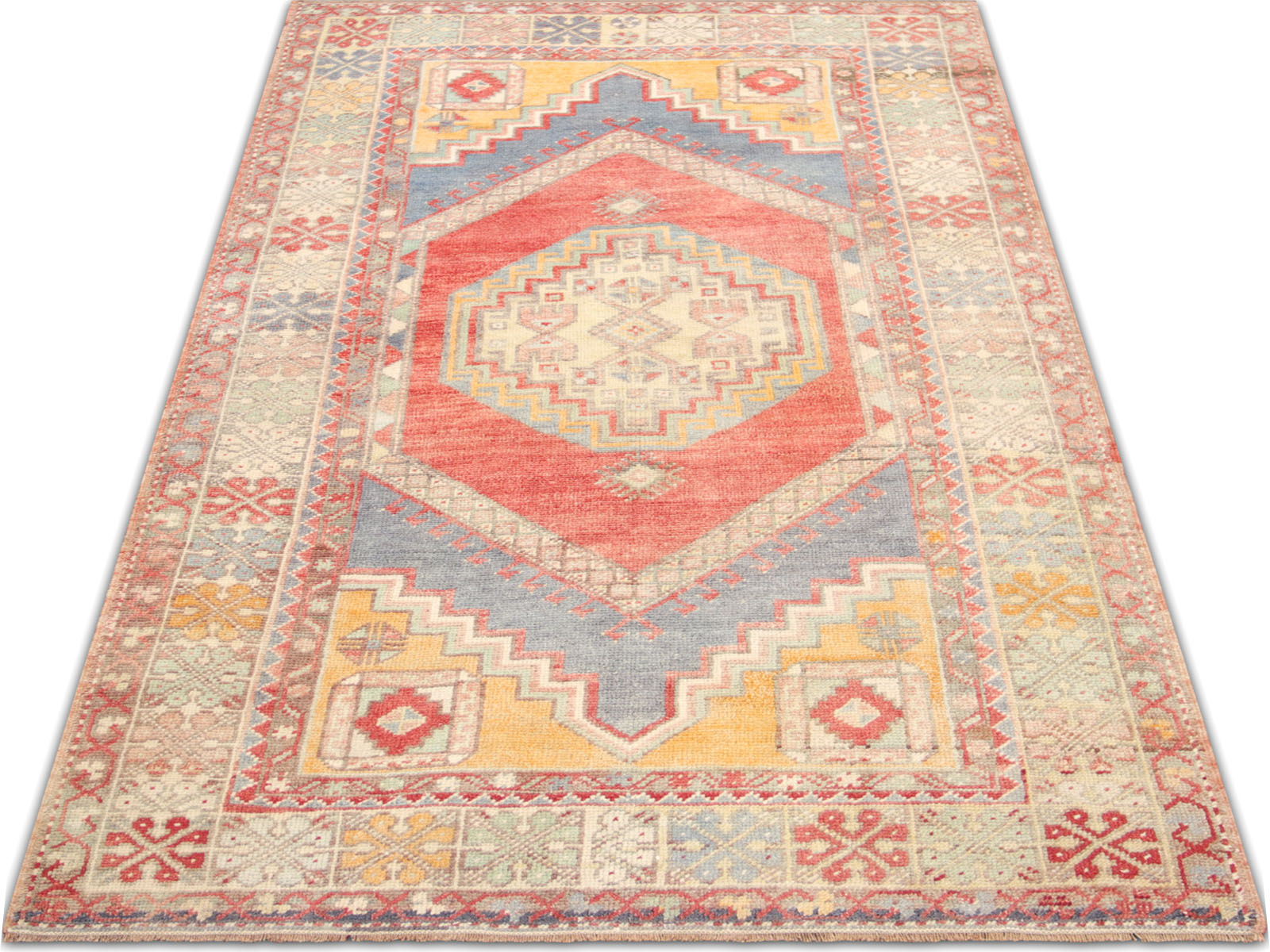 Vintage Turkish Oushak Rug - 3'9" x 6'6"