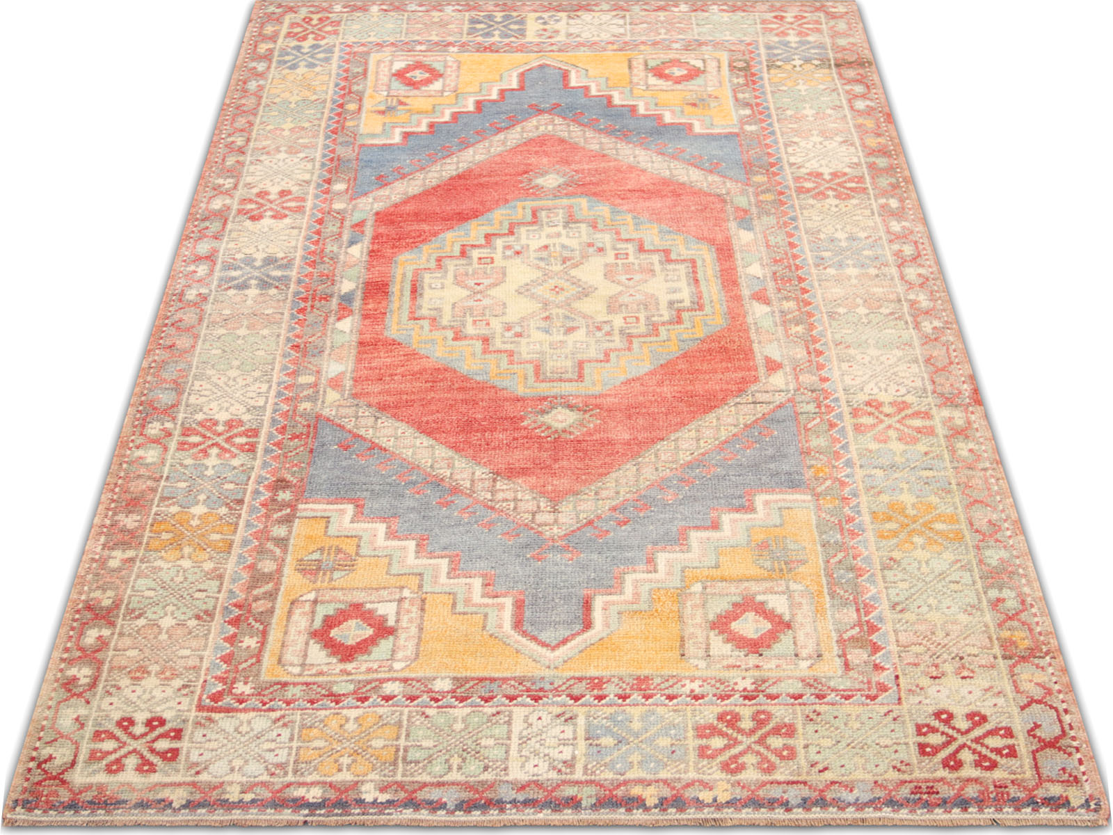 Vintage Turkish Oushak Rug - 3'9" x 6'6"