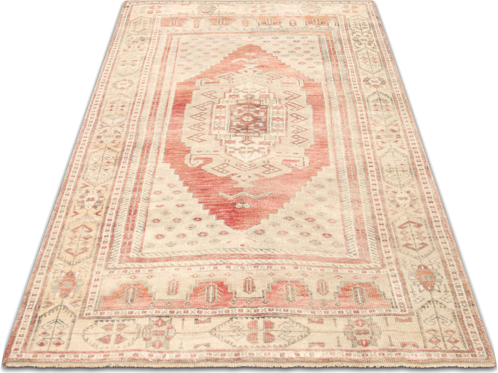 Vintage Turkish Oushak Rug - 3'9" x 6'7"