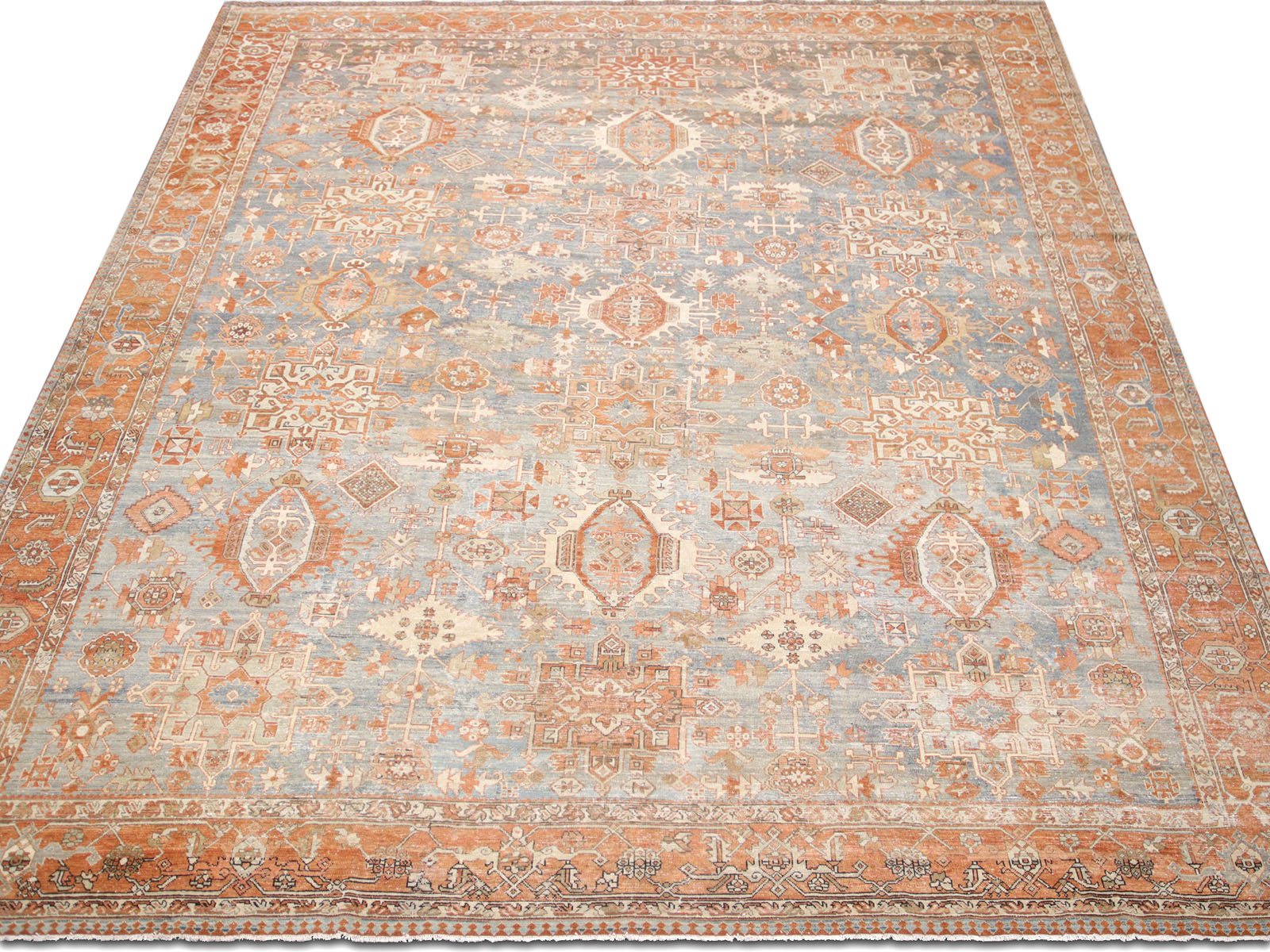 Antique Persian Heriz Rug - 12' x 14'3" -230094