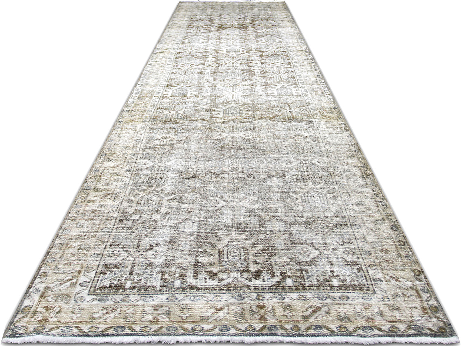 Semi Antique Persian Melayer Runner - 3'5" x 16'