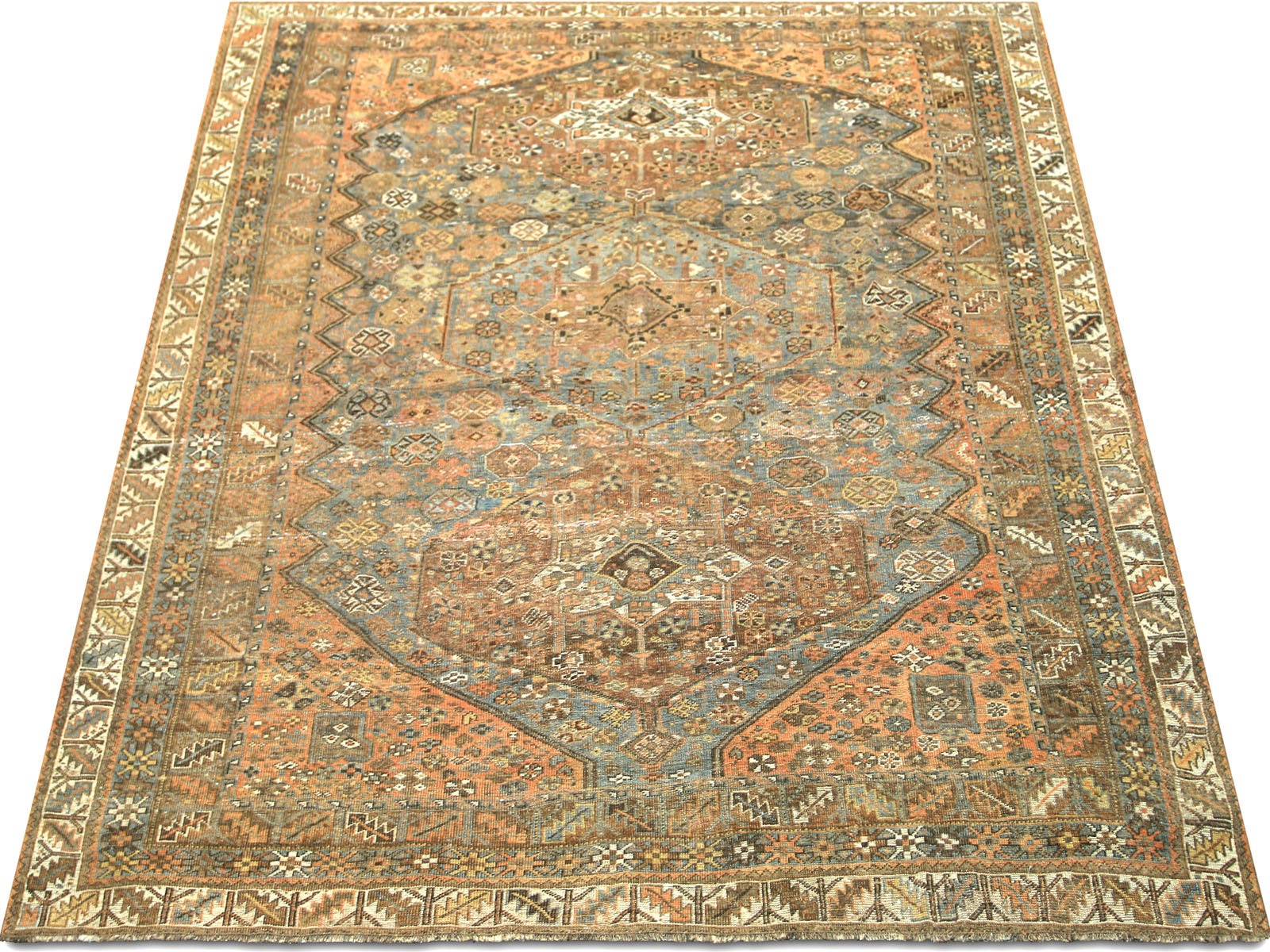 Antique Persian Shiraz Rug - 6'9" x 8'9"