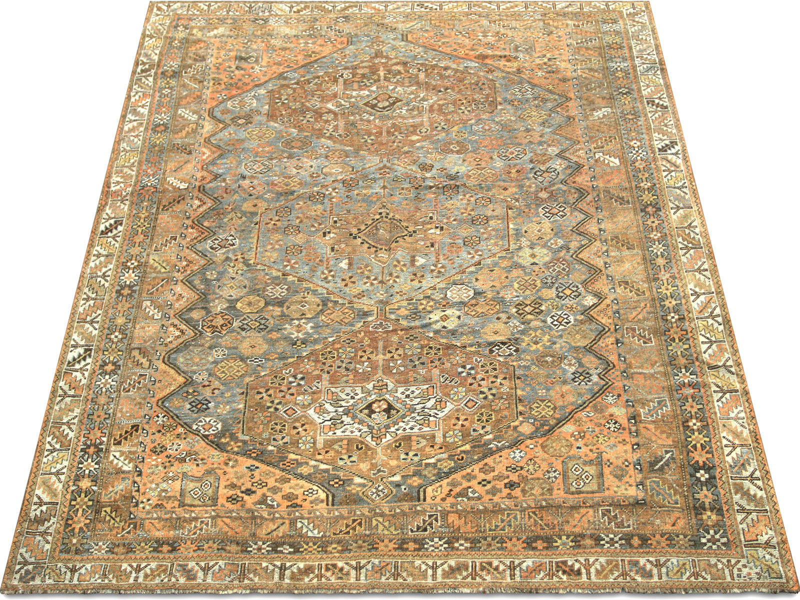 Antique Persian Shiraz Rug - 6'9" x 8'9"