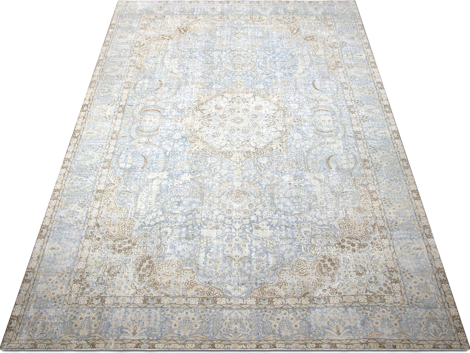 Semi Antique Persian Tabriz Rug - 10'6" x 16'