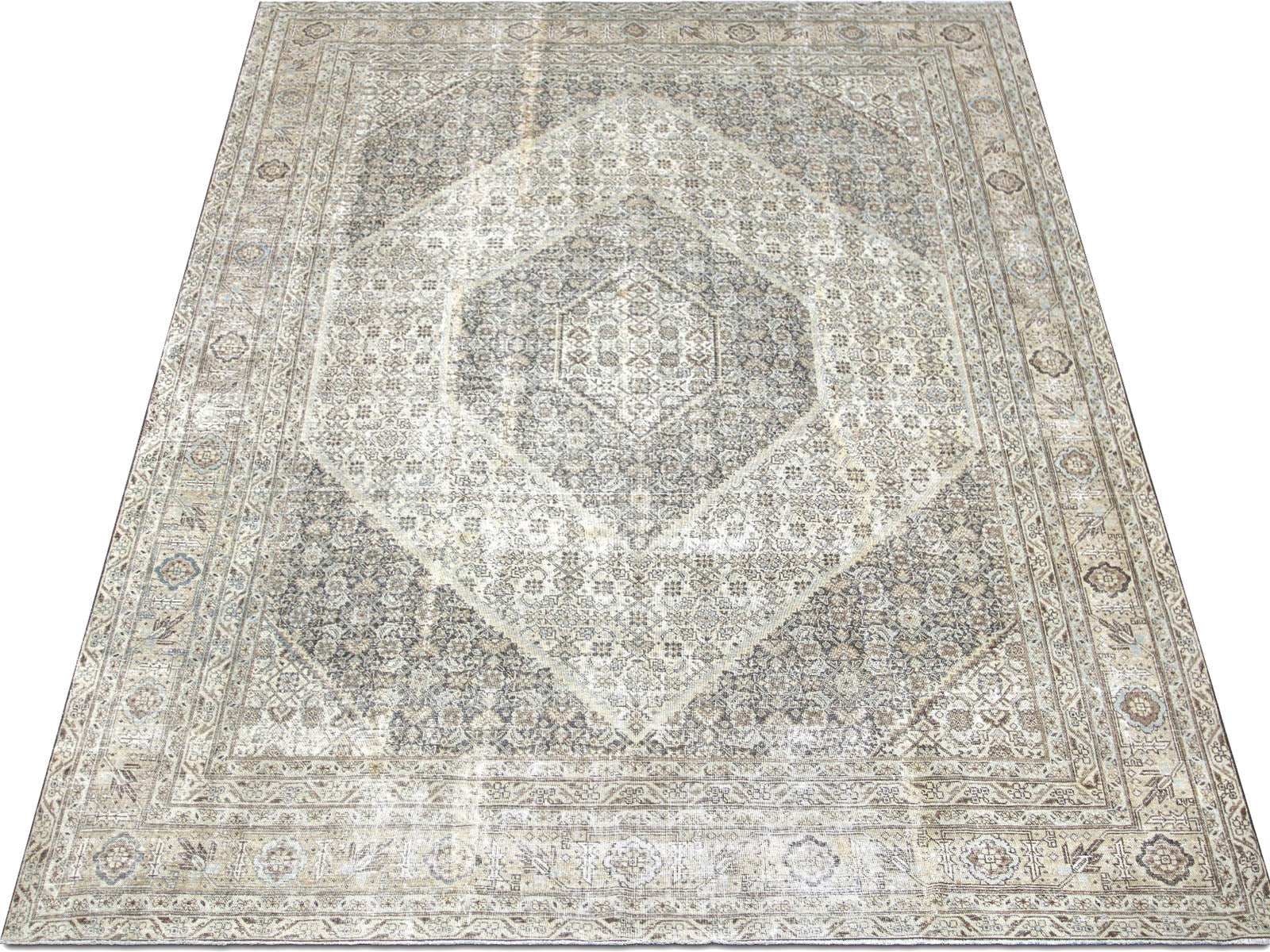 Antique Persian Tabriz Rug - 8'10" x 11'9"