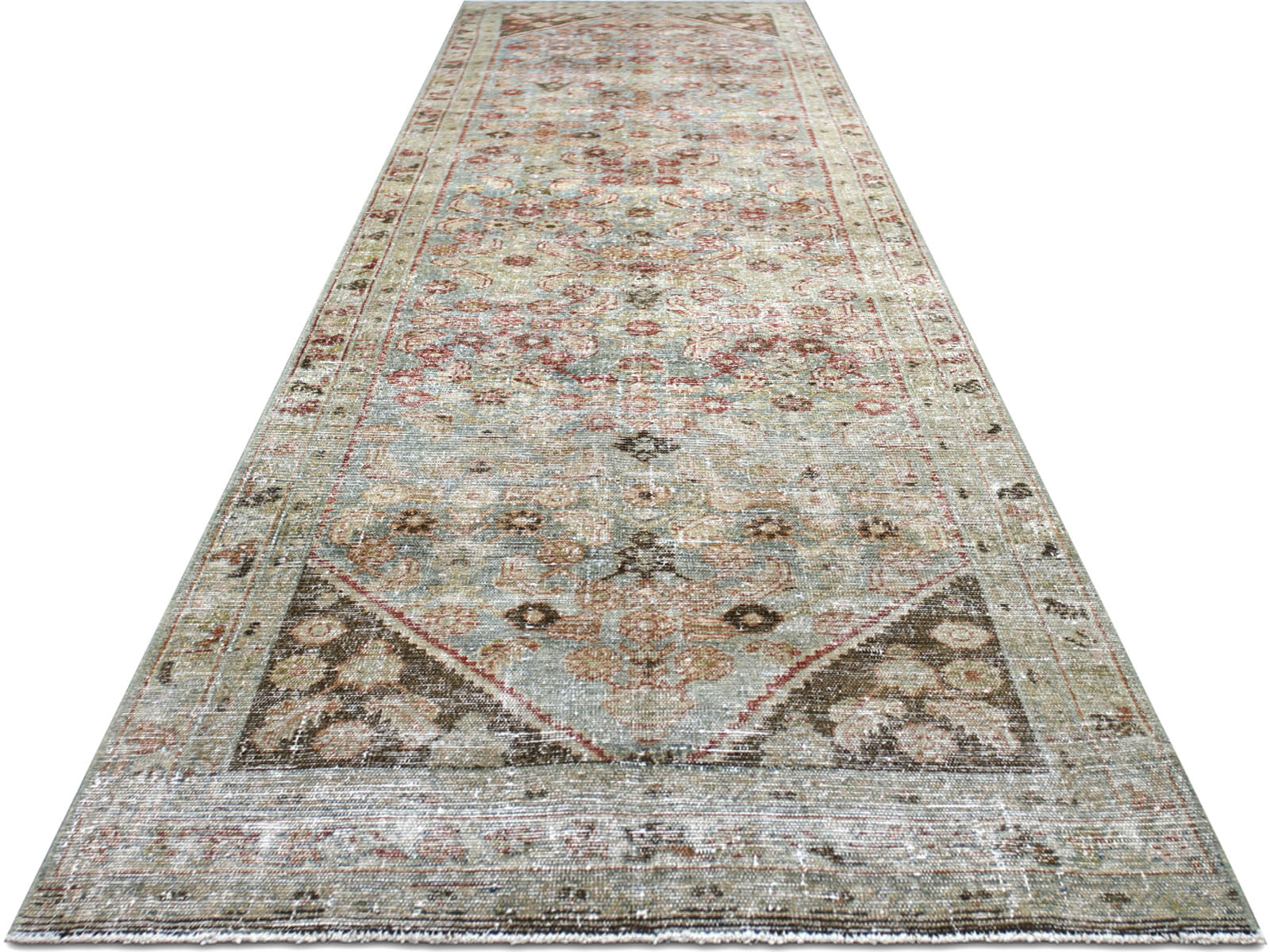 Semi Antique Persian Melayer Runner - 3' x 11'10"