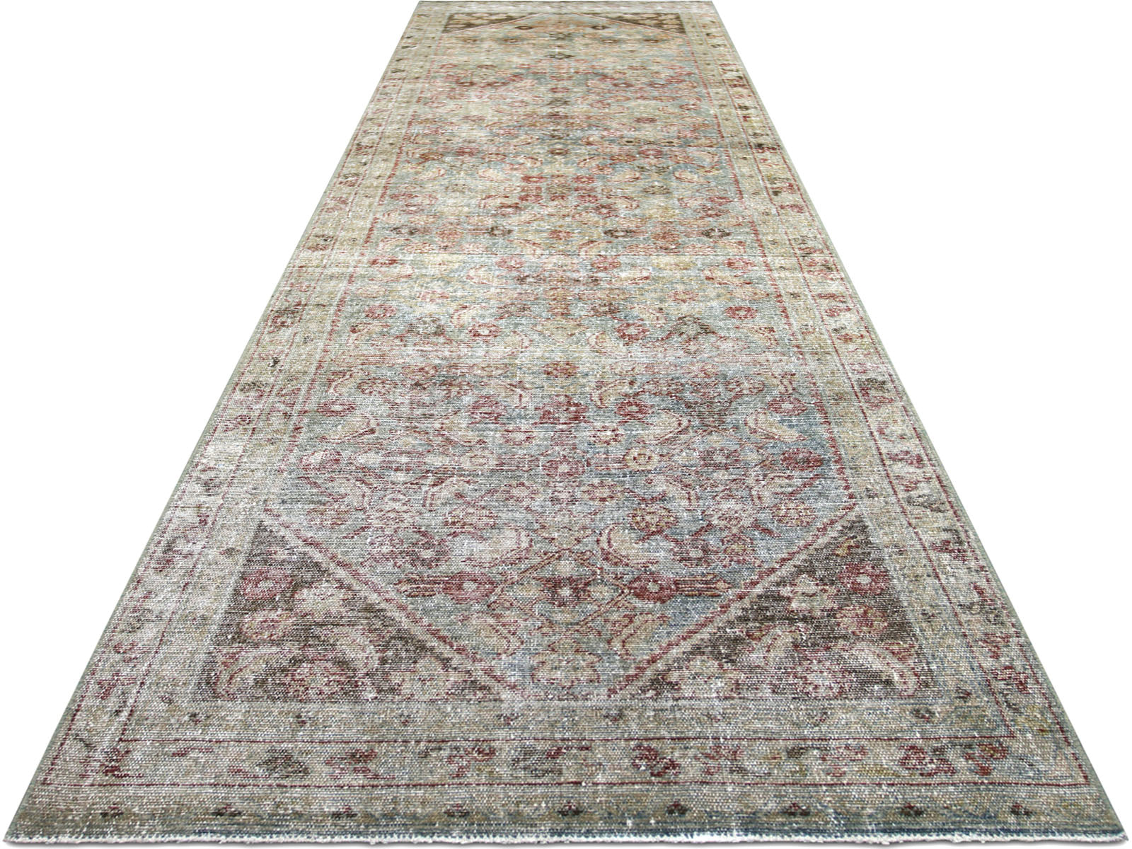 Semi Antique Persian Melayer Runner - 3' x 11'10"