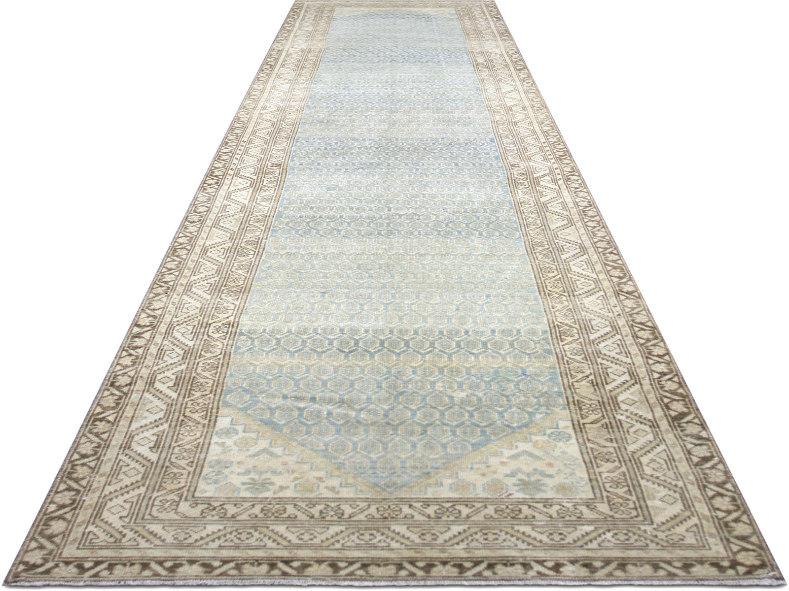 Semi Antique Persian Melayer Runner - 3'4" x 15'