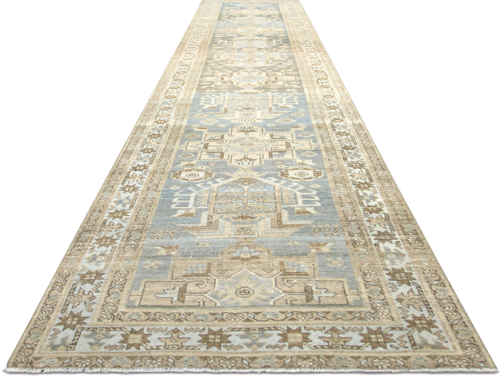 Semi Antique Persian Heriz Runner - 2'8" x 14'8"
