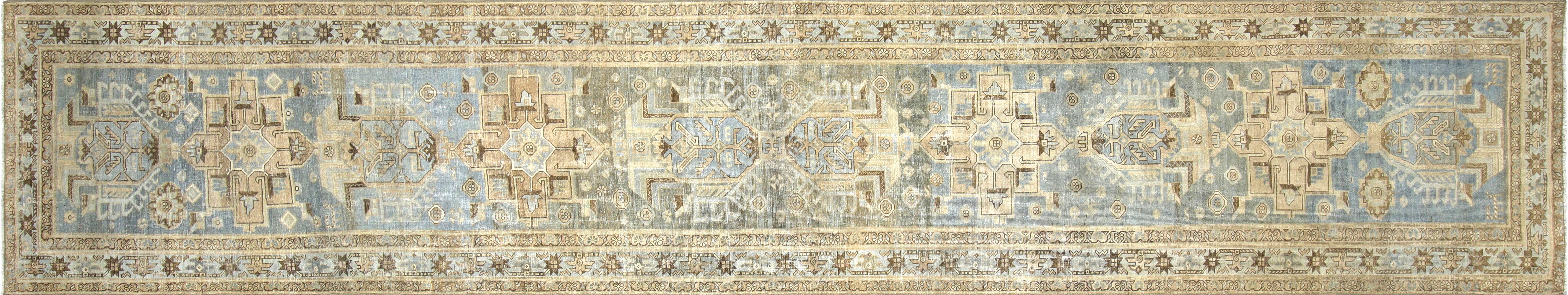 Semi Antique Persian Heriz Runner - 2'8" x 14'9"