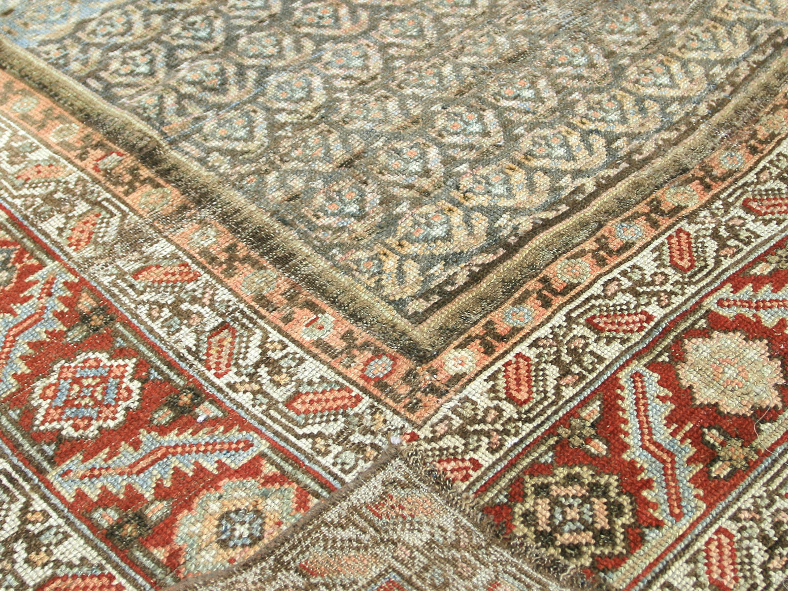 Semi Antique Persian Melayer Rug - 5'11" x 9'2"