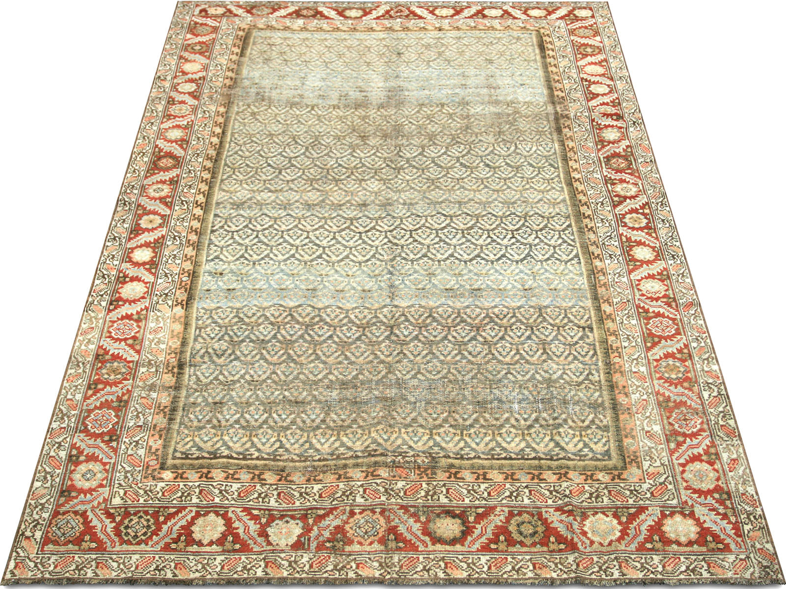 Semi Antique Persian Melayer Rug - 5'11" x 9'2"