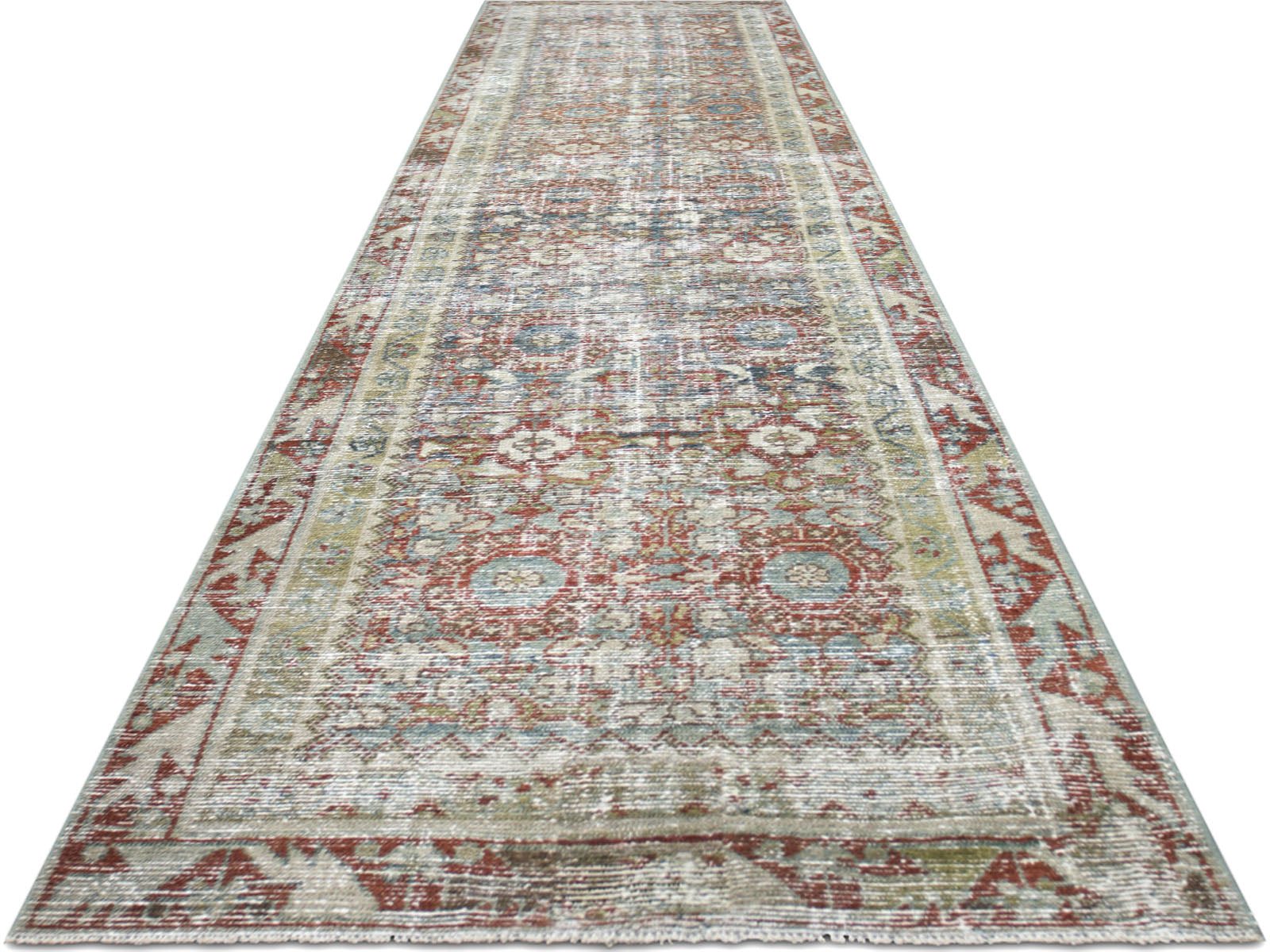 Semi Antique Persian Melayer Runner - 3' x 12'1"