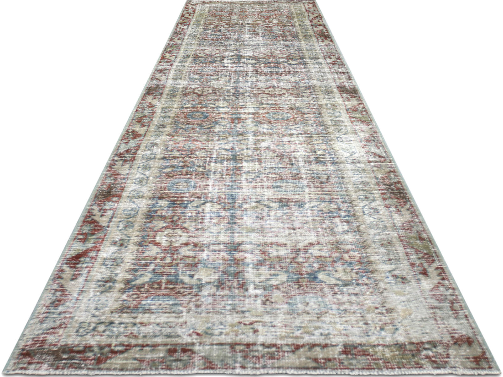 Semi Antique Persian Melayer Runner - 3' x 12'1"