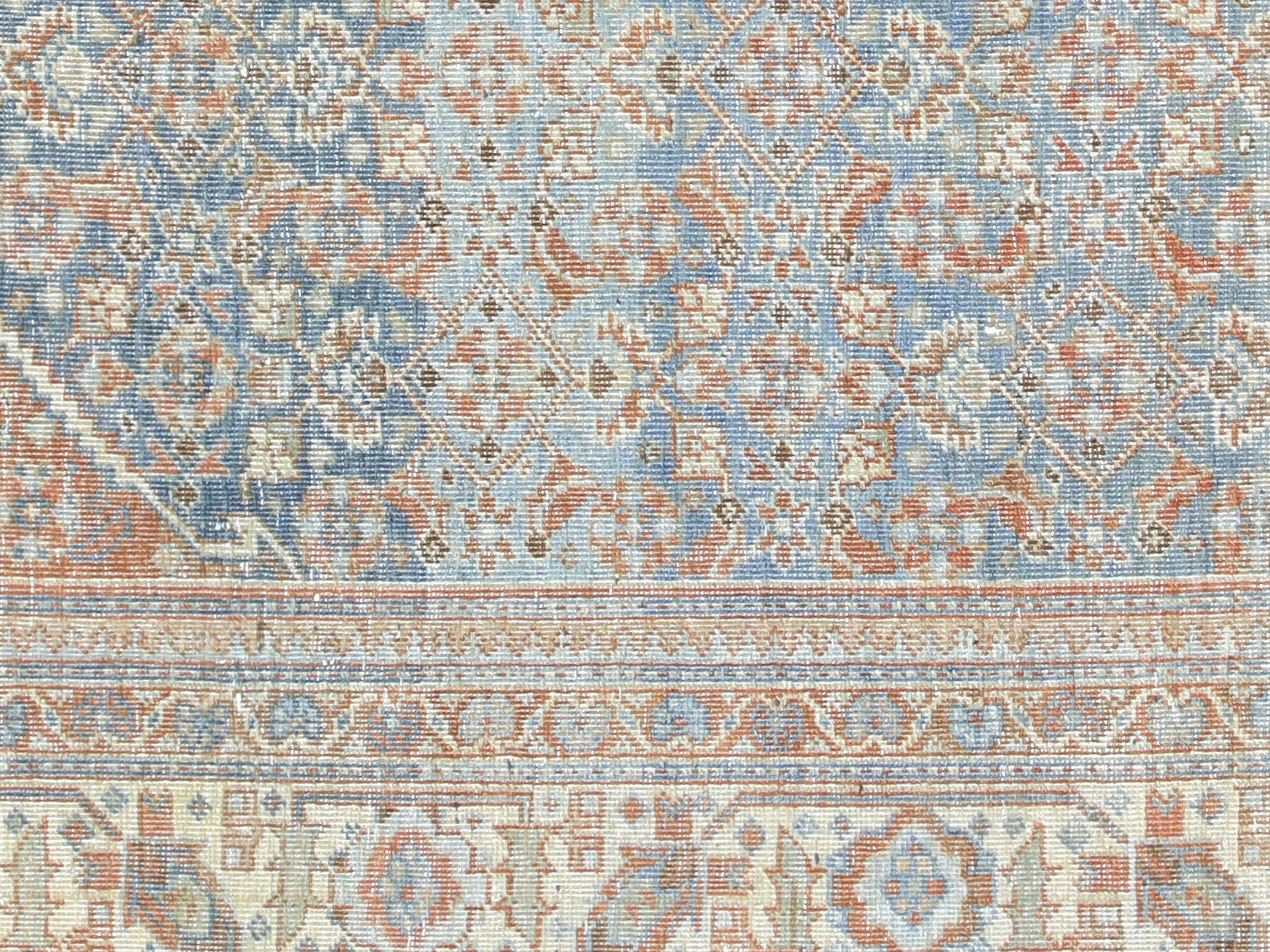 Semi Antique Persian Mahal Rug - 7'5" x 10'7"