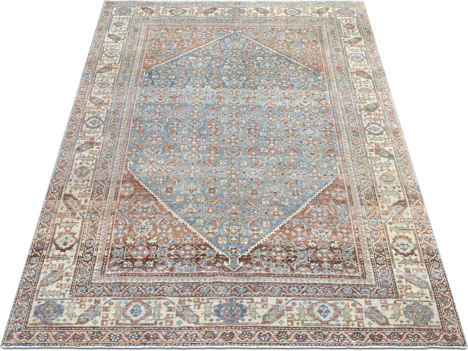 Semi Antique Persian Mahal Rug - 7'5" x 10'7"