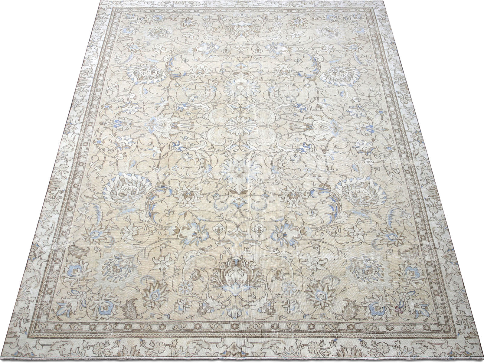 Semi Antique Persian Tabriz Rug - 8'11" x 11'1"