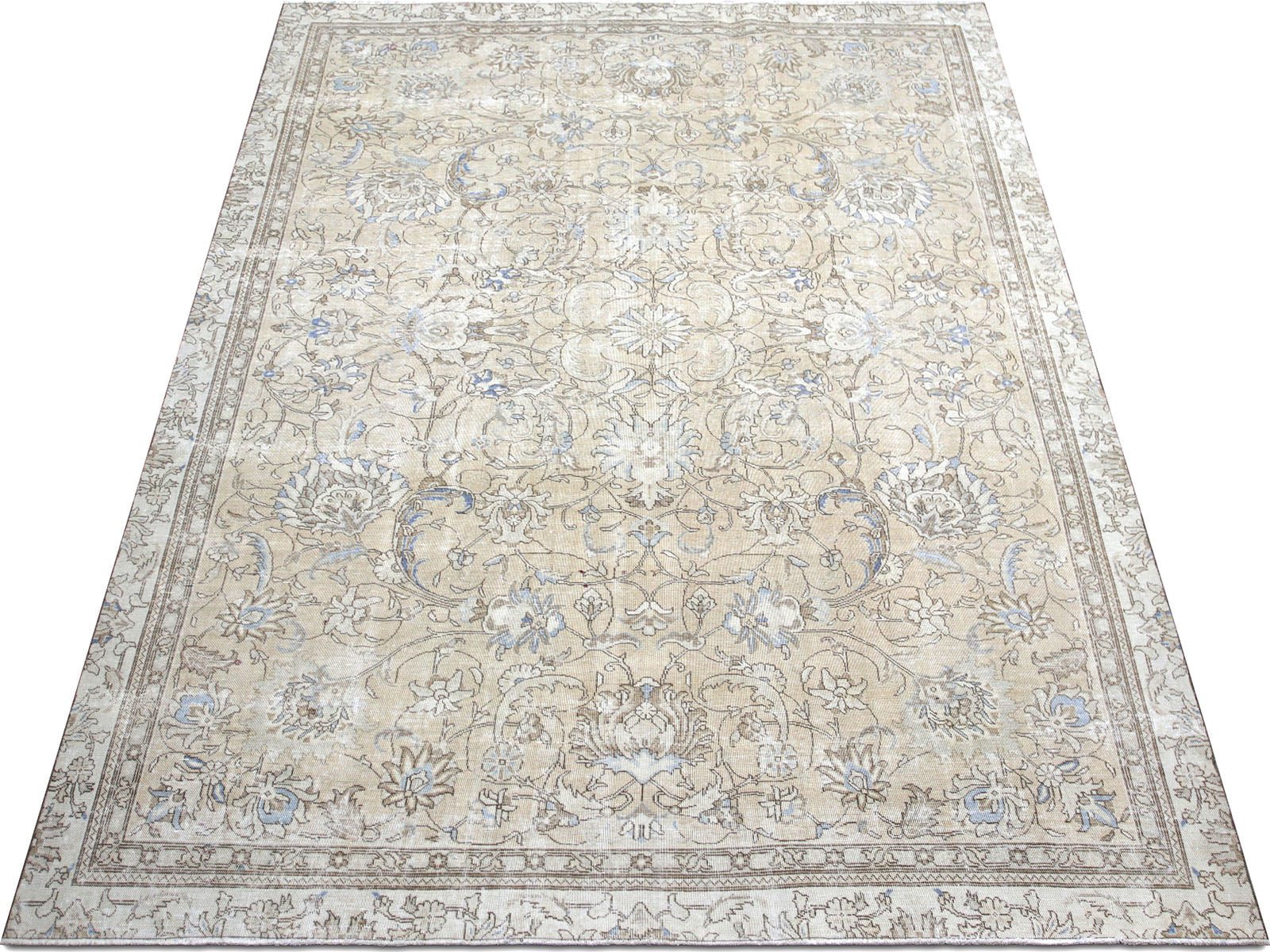 Semi Antique Persian Tabriz Rug - 8'11" x 11'1"