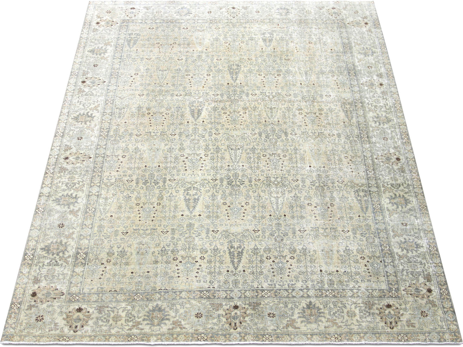 Semi Antique Persian Tabriz Rug - 7'3" x 9'7"