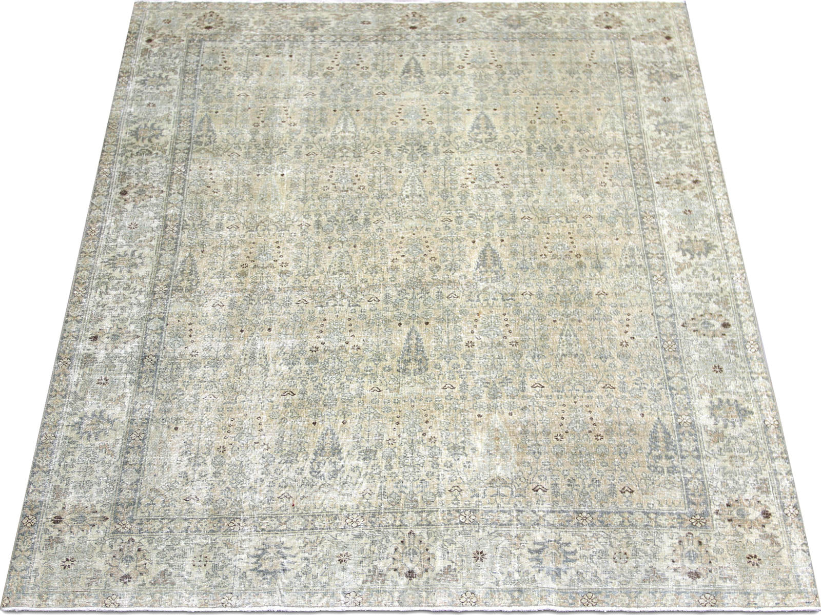 Semi Antique Persian Tabriz Rug - 7'3" x 9'7"