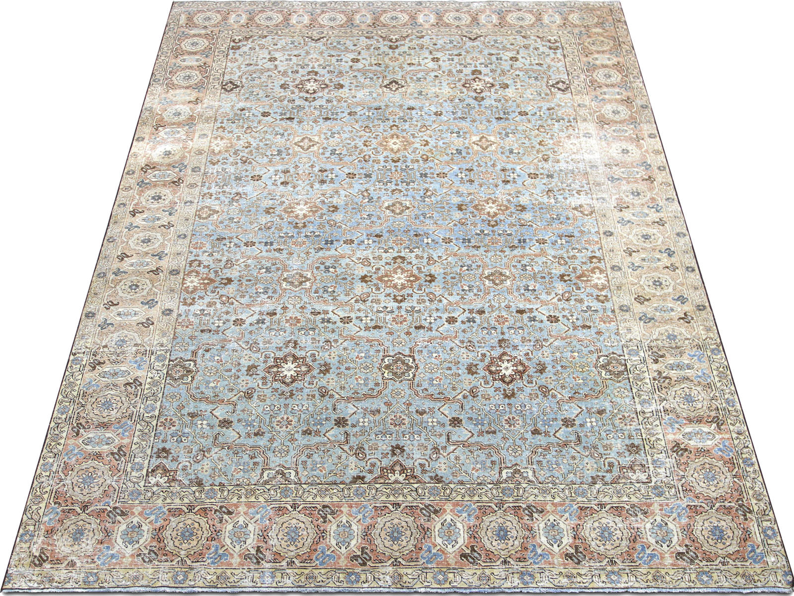 Semi Antique Persian Tabriz Rug - 7'6" x 10'10"