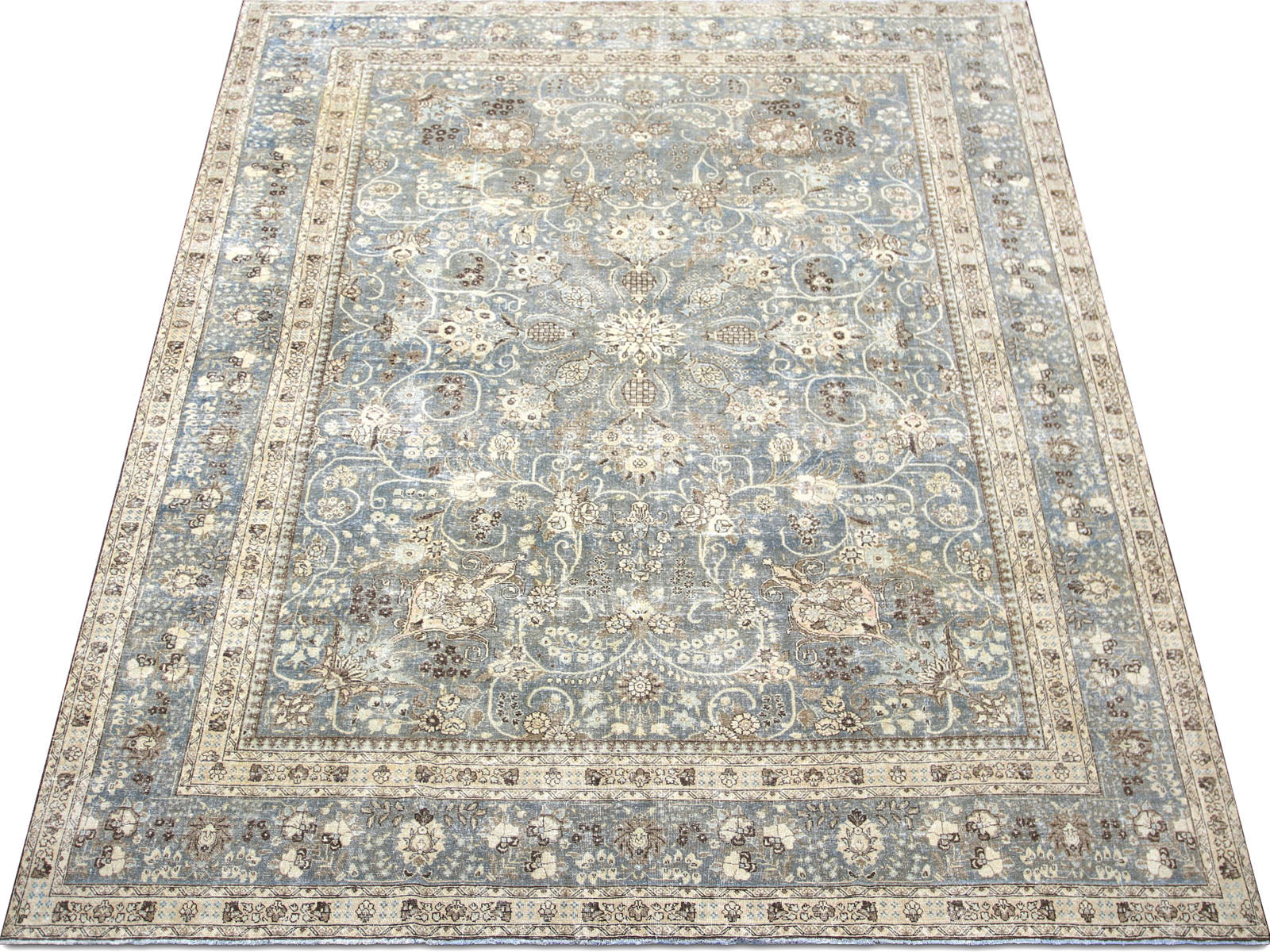 Semi Antique Persian Tabriz Rug - 9'5" x 12'2"